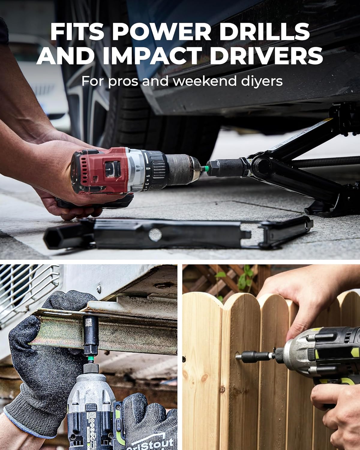 34-Piece Magnetic Nut Driver Set – Deep Nut Drivers, Impact Socket Adapters & Wing Nut Driver with Magnetic Tips and Storage Case